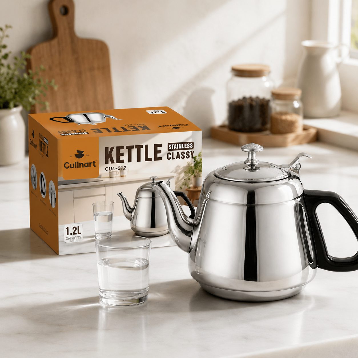 1.2L Classic Stainless Steel Tea Kettle